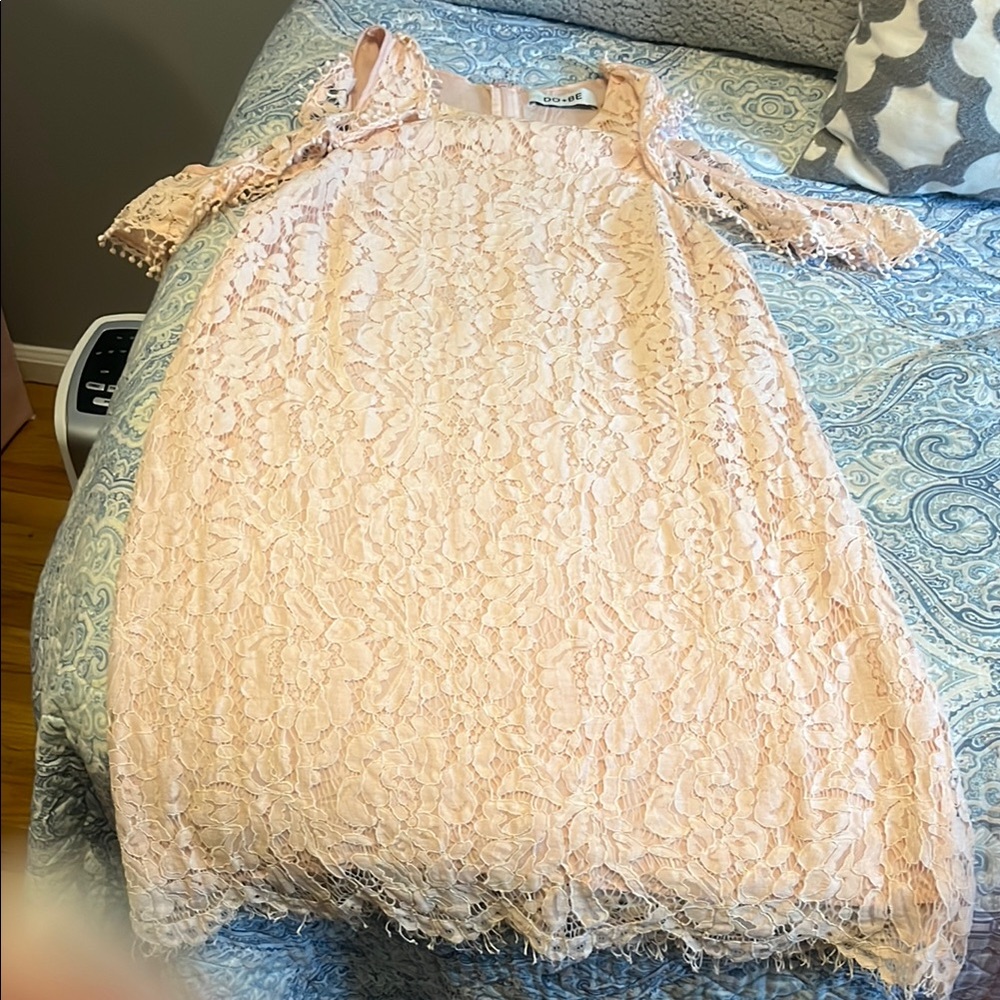 Elegant Lace Dress in Blush